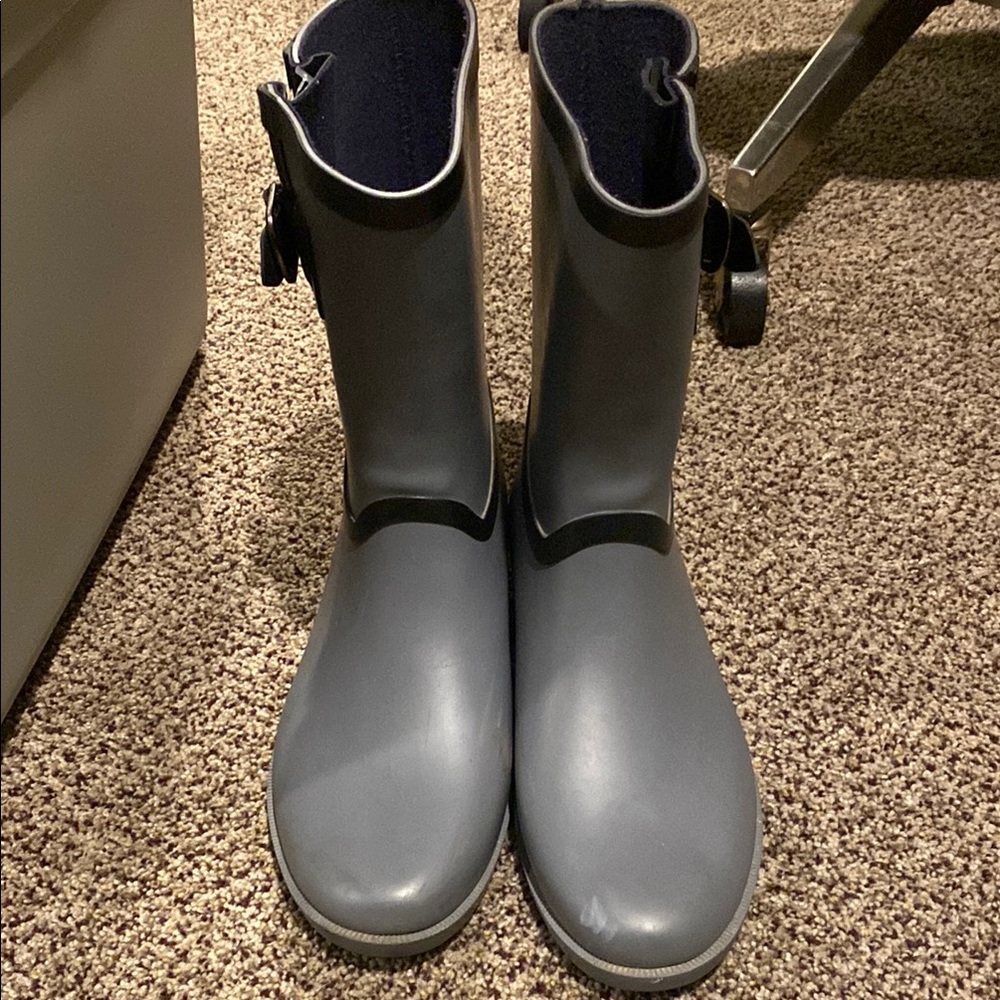 Gray Rain Boots